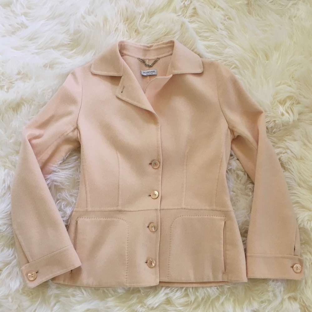 Agnona cashmere wool blend jacket cardigan